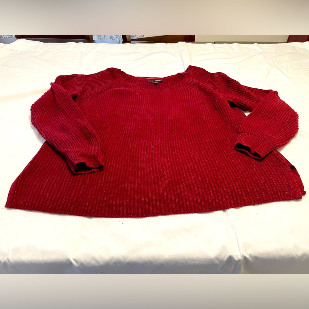 Banana Republic Factory burgundy ribbed long sleeved sweater L